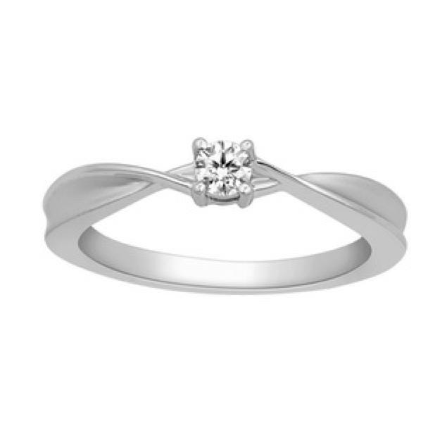 Single Diamant Platin Ring Mit Einer Kurve Für Frauen Jl Pt 579 von Jewelove
