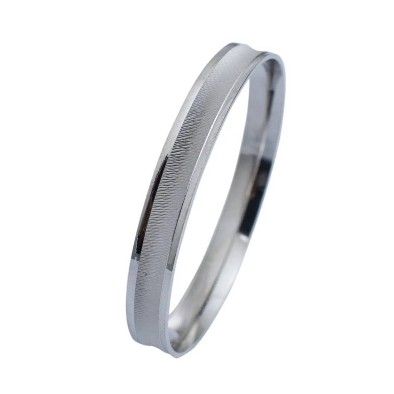 Unisex Platinum Kada Mit Einer Einzigartigen Konkaven Textur Jl Ptb 628 von Jewelove