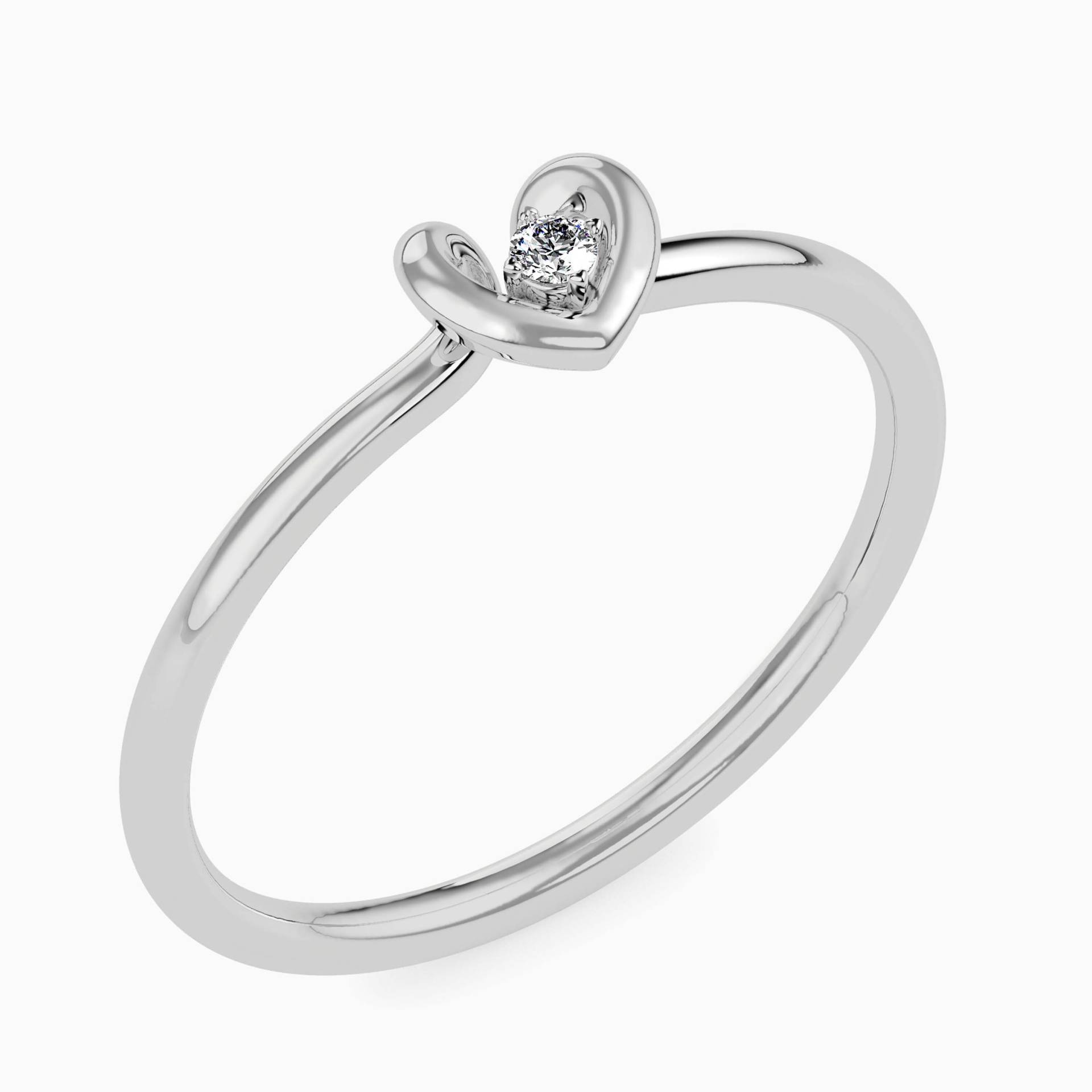 Wunderschöner Platin Diamant Herz Ring Jl Pt 18033 von Jewelove