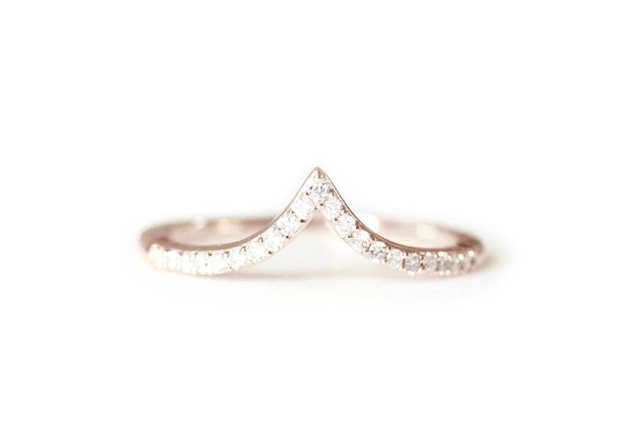 Cz Diamant Ehering, Eternity Matching Band, Stapelbarer Jubiläumsring, Edelstein Mit Rundschliff, Sterlingsilberring, Gelbgold Überzogen Cz Diamant Ehering, Eternity Matching Band, Stapelbarer Jubiläumsring, Edelstein Mit Rundschliff, Sterlingsilberring, Gelbgold Überzogen von Jewelovershop