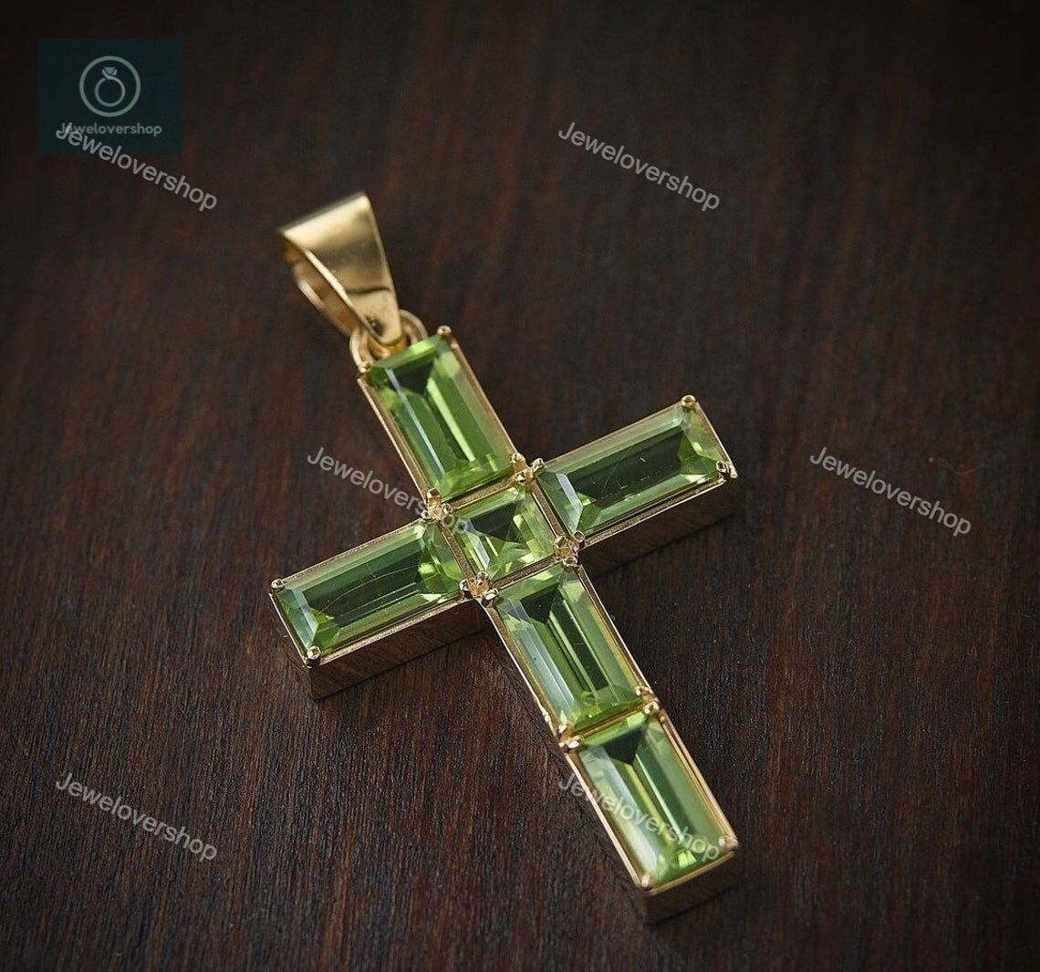 Natürliche Peridot Edelstein Halskette, Silber Anhänger, Grüner Stein Anhänger Für Frauen, Jahrestag Geschenk, Geschenk Frauen von Jewelovershop