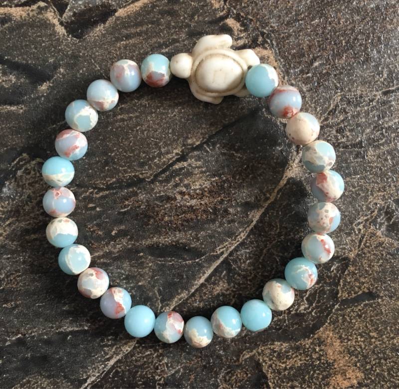 Aqua Terra Jaspis Meeresschildkröte Armband von JewelrSea