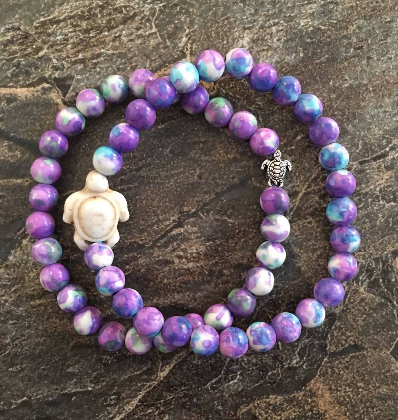 Lila Candy Sea Schildkröte Armband von JewelrSea