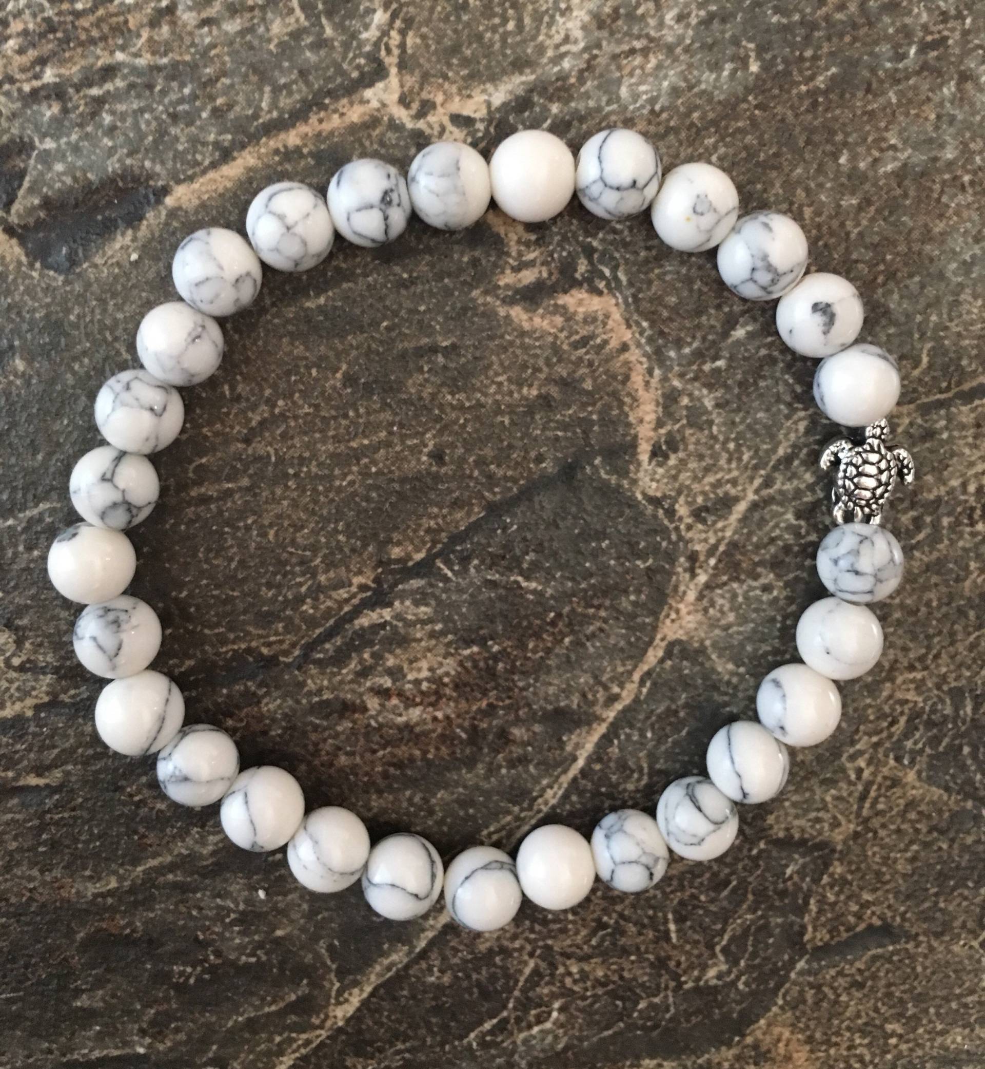 Weißer Marmor Meeresschildkröte Armband Weißer Marmor Meeresschildkröte Armband von JewelrSea