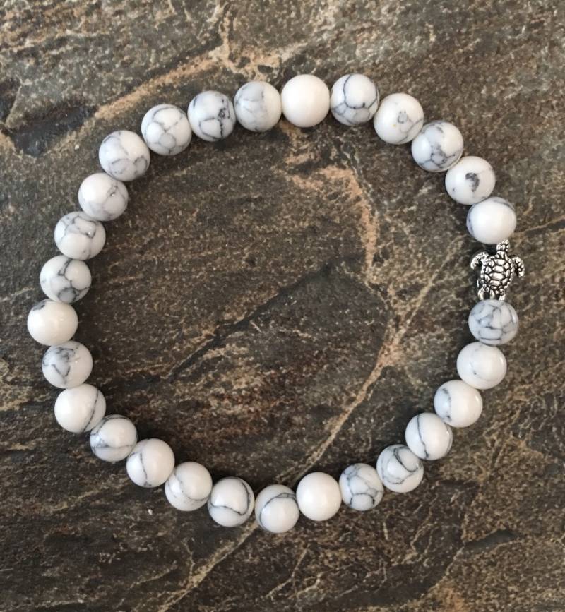 Weißer Marmor Meeresschildkröte Armband Weißer Marmor Meeresschildkröte Armband von JewelrSea