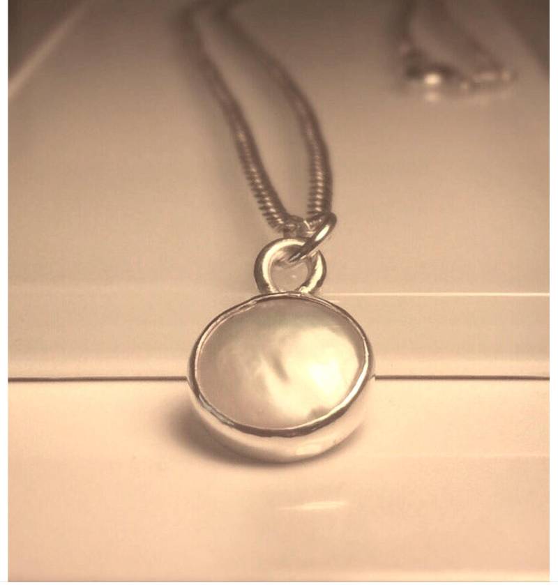 Handgemachte Perlenkette./Handgemachte Upcycled Perle Und Sterling Silber Halskette./Kostenloser Versand in Den Usa von Jewelriart
