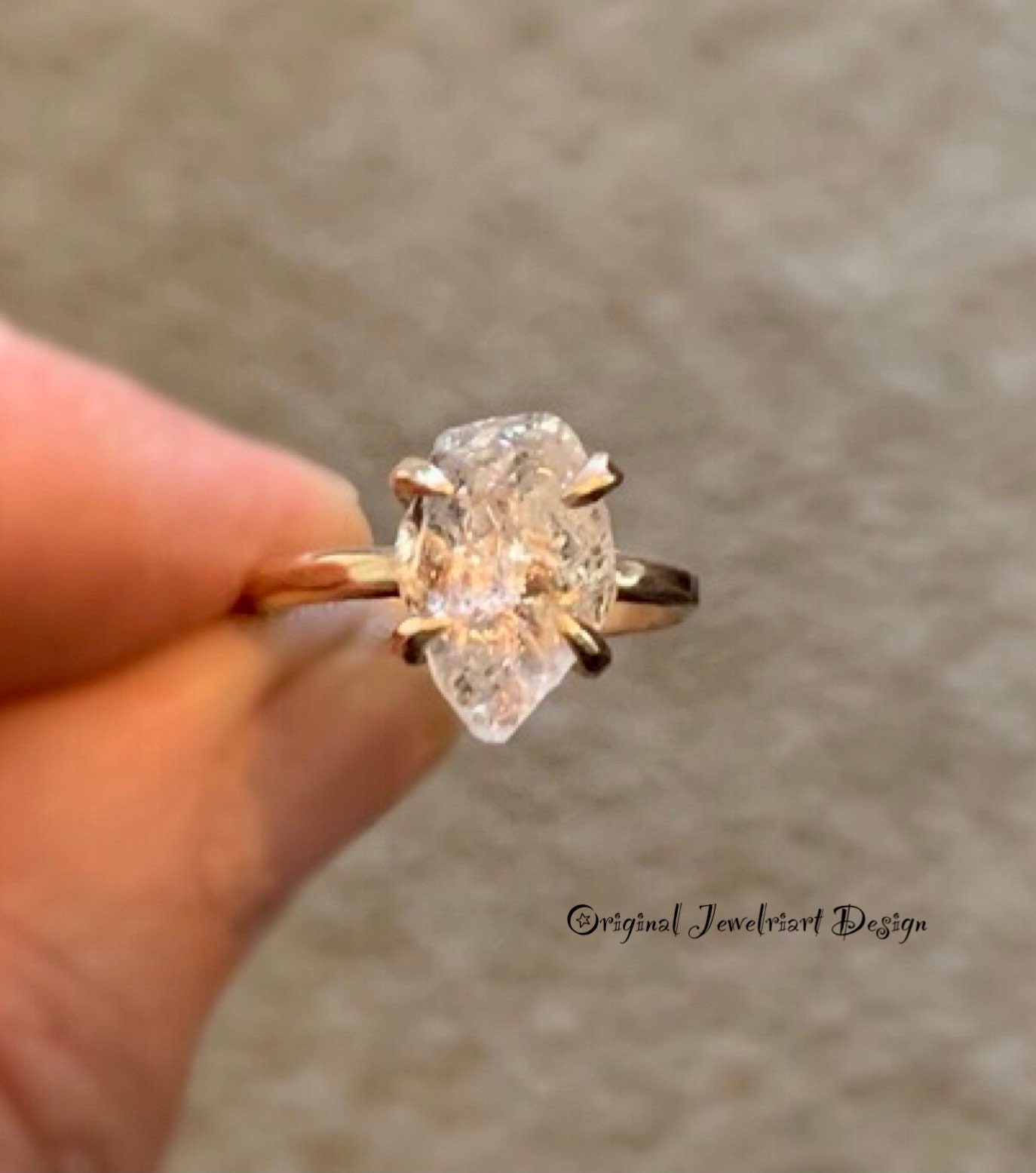 Herkimer Diamant Rohstein Ring/Herrlicher Rauer, Ungeschliffener Rosegold Ring. Heilender Kristall Kostenloser Us-Versand Herkimer Diamant Rohstein Ring/Herrlicher Rauer, Ungeschliffener Rosegold Ring. Heilender Kristall Kostenloser Us-Versand von Jewelriart