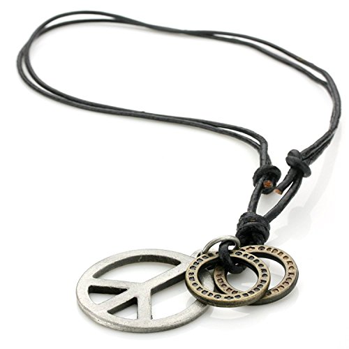 Herren-Halskette, verstellbar, echtes Leder, Unisex-Anhänger, Leder Herren-Halskette, verstellbar, echtes Leder, Unisex-Anhänger, Leder von JewelrieShop