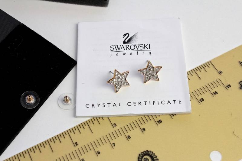 Swarovski Swan Logo Star Fashion Ohrringe Mit Klaren Strasssteinen #1857 von Jewelrin