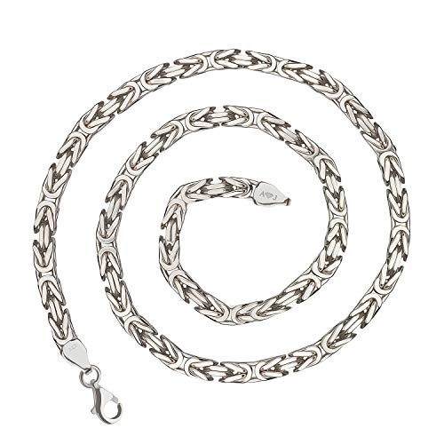 925 Silberkette: Königskette Silber rhodiniert 7mm und 70cm - KKRH-70-70 von Jewelry Aurum