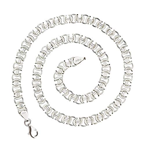 925 Silberkette: Königskette flach Silber 7mm 60cm - KKFL-70-60 von Jewelry Aurum