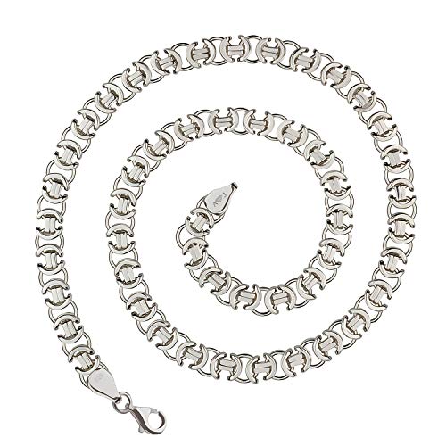 Aurum Jewelry: 925 Silberkette - Königskette flach, 8,5mm, 60cm, Unisex, Modern Klassisch von Jewelry Aurum