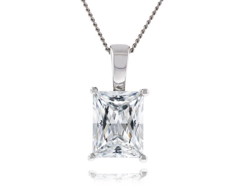 925 Silber Rechteck Princess Baguette Cut 8x6mm - 8, 5x6, 5mm Crystal White Cz Anhänger Mit 18 "Durchmesser. Panzerkette Halskette Rhodium Plated 925 Silber Rechteck Princess Baguette Cut 8x6mm - 8, 5x6, 5mm Crystal White Cz Anhänger Mit 18 "Durchmesser. Panzerkette Halskette Rhodium Plated von JewelryAcacia