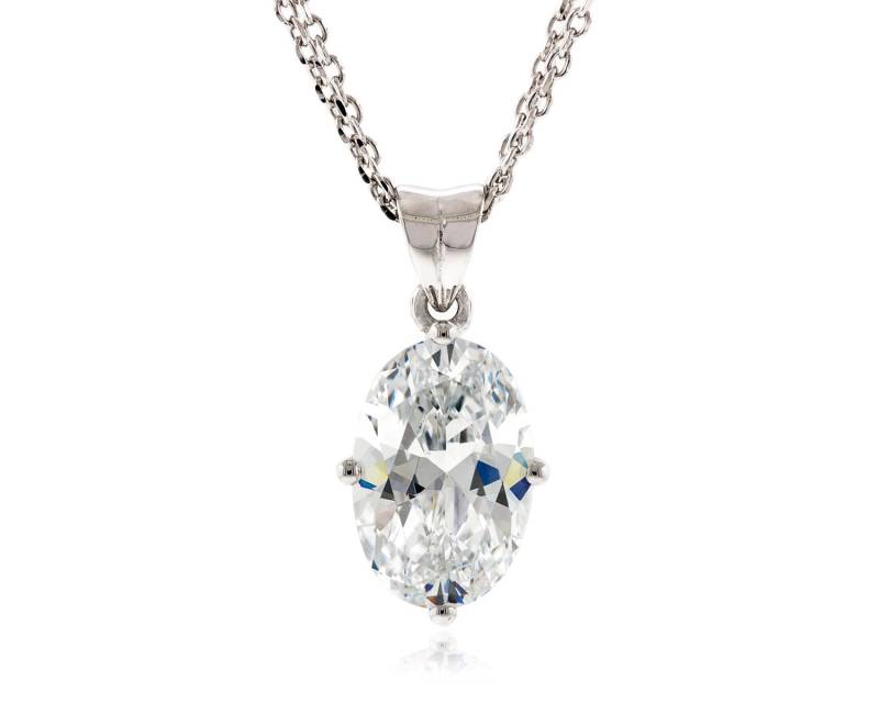 925 Silber Top Grade Dia. Geschnitten Oval 10x8mm - 12x8mm Simuliertdiamant Cz Anhänger Mit 18" Doppel Reihe Diamant Geschnitten Kette Halskette 925 Silber Top Grade Dia. Geschnitten Oval 10x8mm - 12x8mm Simuliertdiamant Cz Anhänger Mit 18" Doppel Reihe Diamant Geschnitten Kette Halskette von JewelryAcacia