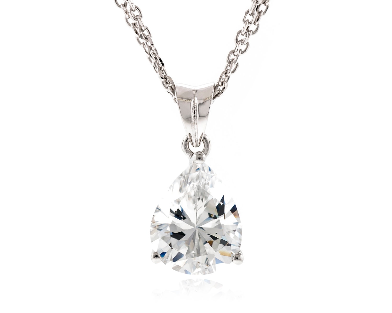 925 Silber Top Grade Diamant Geschnitten Birne 10x8-11x8mm Simuliertdiamant Cz Anhänger Mit 18" Doppel Reihe Kette Halskette Rhodium Vergoldet 925 Silber Top Grade Diamant Geschnitten Birne 10x8-11x8mm Simuliertdiamant Cz Anhänger Mit 18" Doppel Reihe Kette Halskette Rhodium Vergoldet von JewelryAcacia