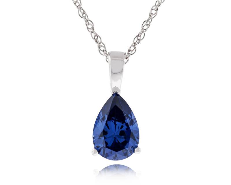 925 Sterling Silber 2, 00 Karat Birne Form Fancy Diamond Cut 10x7mm Tanzanite Farbe Cz Anhänger Mit 18" Seil Kette Halskette Rhodium Vergoldet 925 Sterling Silber 2, 00 Karat Birne Form Fancy Diamond Cut 10x7mm Tanzanite Farbe Cz Anhänger Mit 18" Seil Kette Halskette Rhodium Vergoldet von JewelryAcacia