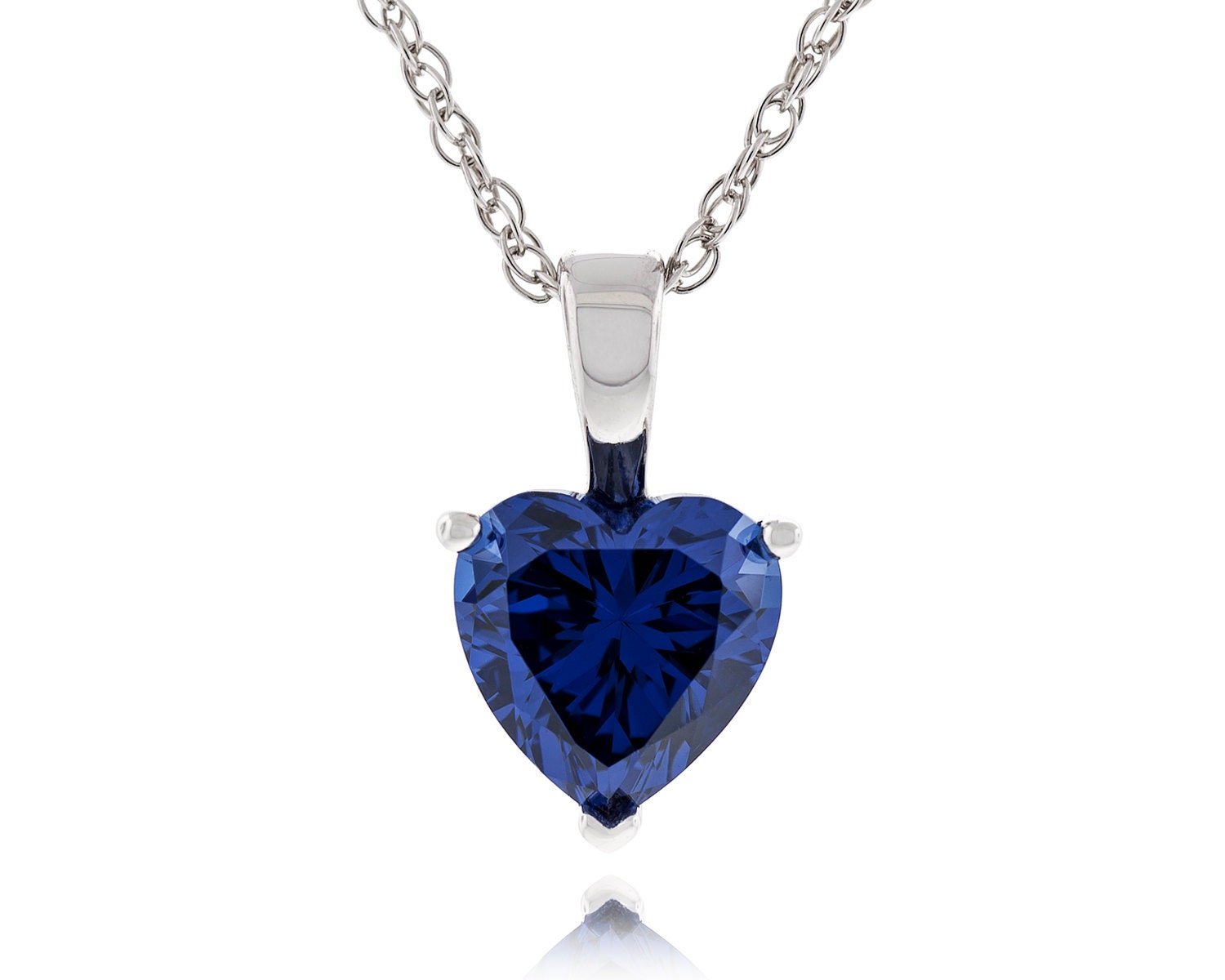 925 Sterling Silber 2, 00 Karat Herz Form Fancy Diamond Cut 8x8mm Tanzanite Farbe Cz Anhänger Mit 18" Seil Kette Halskette Rhodium Vergoldet 925 Sterling Silber 2, 00 Karat Herz Form Fancy Diamond Cut 8x8mm Tanzanite Farbe Cz Anhänger Mit 18" Seil Kette Halskette Rhodium Vergoldet von JewelryAcacia