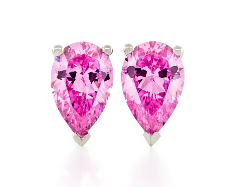 Birne Form Fancy Diamant Geschnitten Rosa Saphir Farbe 6 X 4 - 9X7mm Cz 925 Sterling Silber Schwere Montage Ohrstecker Rhodium Vergoldet Birne Form Fancy Diamant Geschnitten Rosa Saphir Farbe 6 X 4 - 9X7mm Cz 925 Sterling Silber Schwere Montage Ohrstecker Rhodium Vergoldet von JewelryAcacia