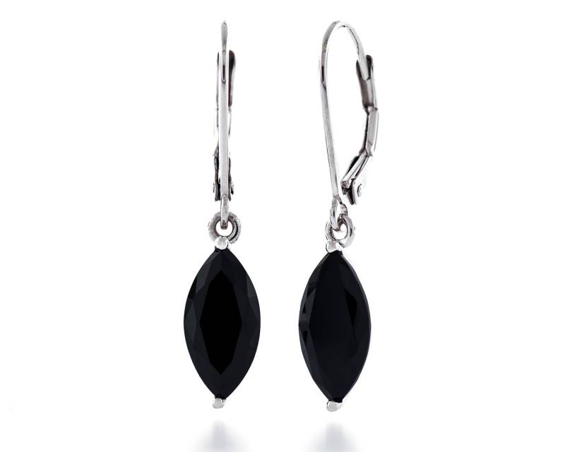 Diamant Geschnitten Marquise 12x6mm - 13x6.5mm Simuliert Schwarz Cz 925 Sterling Silber Leverback Baumseihe Ohrringe Rhodium Vergoldet Diamant Geschnitten Marquise 12x6mm - 13x6.5mm Simuliert Schwarz Cz 925 Sterling Silber Leverback Baumseihe Ohrringe Rhodium Vergoldet von JewelryAcacia