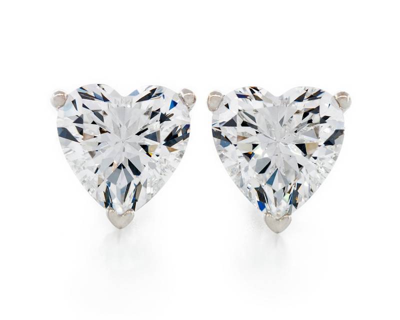 Herz Form Fancy Diamant Geschnitten Kristall Weiß 6 X - 7X7mm Cz 925 Sterling Silber Schwere Montage Ohrstecker Rhodium Vergoldet Herz Form Fancy Diamant Geschnitten Kristall Weiß 6 X - 7X7mm Cz 925 Sterling Silber Schwere Montage Ohrstecker Rhodium Vergoldet von JewelryAcacia