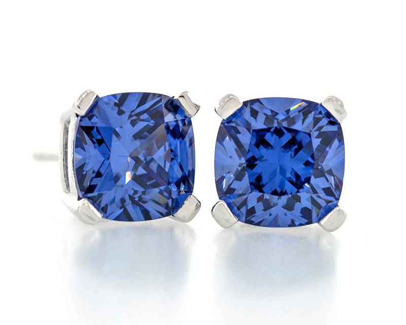 Kissen Form Radiant Diamant Geschnitten Tanzanit Farbe 6 X - 7, 5 Mm Cz 925 Sterling Silber Schwere Montage Ohrstecker Rhodium Vergoldet Kissen Form Radiant Diamant Geschnitten Tanzanit Farbe 6 X - 7, 5 Mm Cz 925 Sterling Silber Schwere Montage Ohrstecker Rhodium Vergoldet von JewelryAcacia