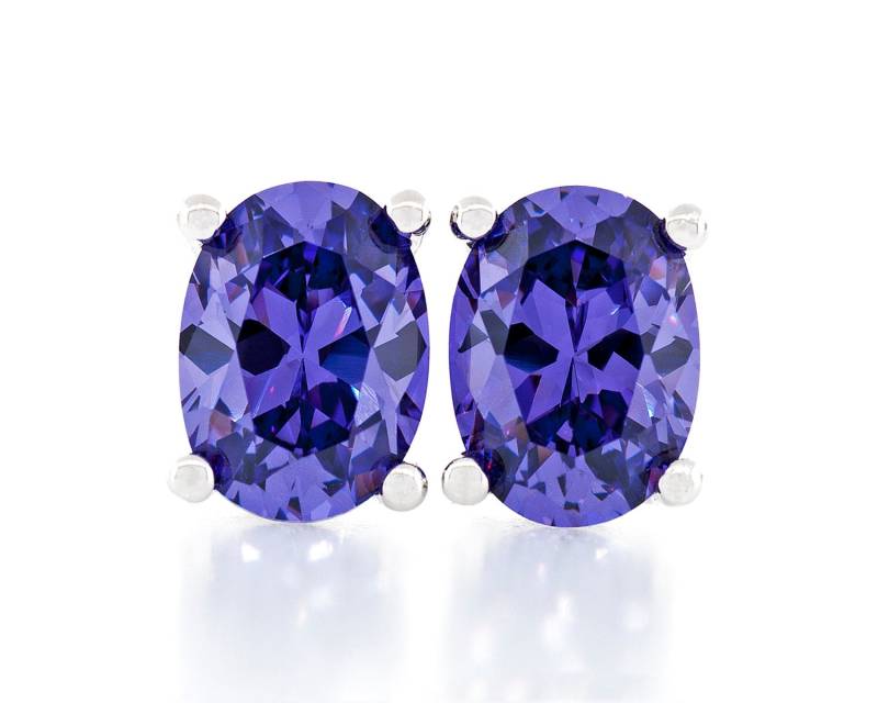 Ovale Form Fancy Diamant Geschnitten Amethyst Farbe 7x5mm - 8x6mm Cz 925 Sterling Silber Schwere Montage Ohrstecker Rhodium Vergoldet Ovale Form Fancy Diamant Geschnitten Amethyst Farbe 7x5mm - 8x6mm Cz 925 Sterling Silber Schwere Montage Ohrstecker Rhodium Vergoldet von JewelryAcacia