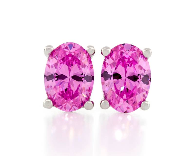 Ovale Form Fancy Diamant Geschnitten Rosa Saphir Farbe 6 X 4 - 8 Mm Cz 925 Sterling Silber Schwere Montage Ohrstecker Rhodium Vergoldet Ovale Form Fancy Diamant Geschnitten Rosa Saphir Farbe 6 X 4 - 8 Mm Cz 925 Sterling Silber Schwere Montage Ohrstecker Rhodium Vergoldet von JewelryAcacia