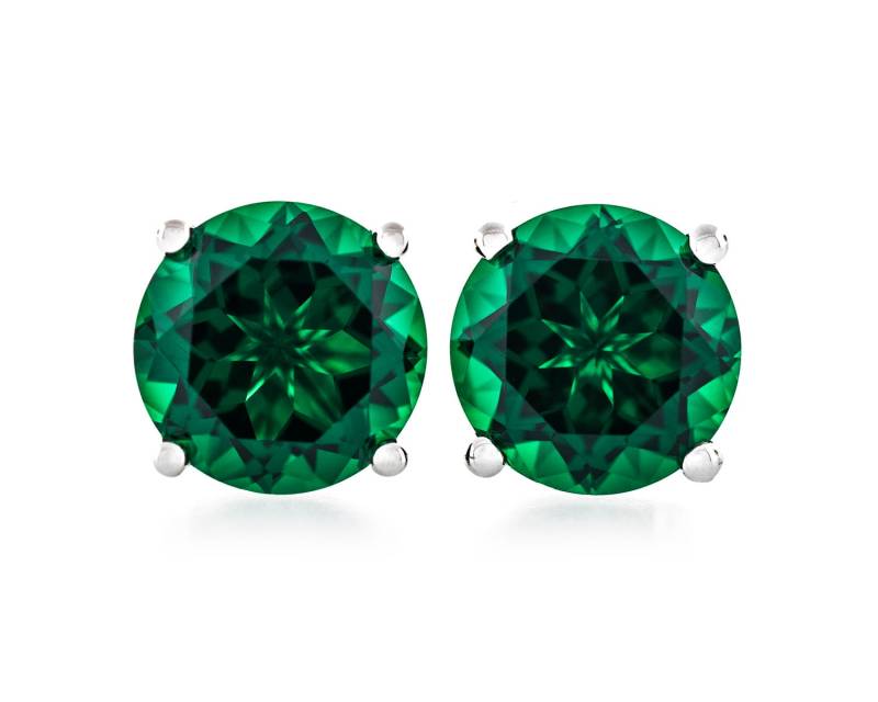 Premium Qualität Simulierter Smaragd | Nano Gems Martini 4 Zinken Sterling Silber Hypoallergen Ohrstecker Runde Edelsteine Schliff 6, 5mm - 8, 5mm Premium Qualität Simulierter Smaragd | Nano Gems Martini 4 Zinken Sterling Silber Hypoallergen Ohrstecker Runde Edelsteine Schliff 6, 5mm - 8, 5mm von JewelryAcacia