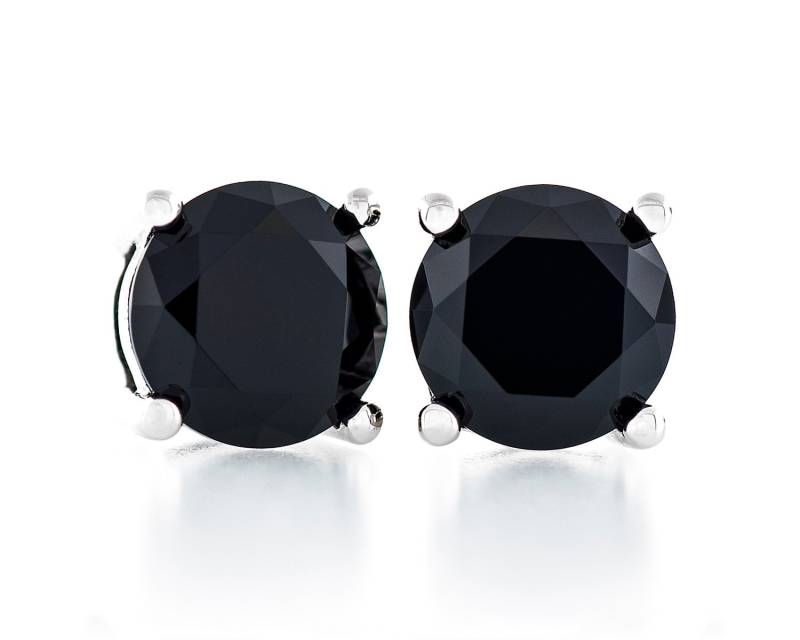 Rund Diamantschliff 5mm - 8mm Erstellt Onyx Schwarz Farbe Cz 925 Sterling Silber Schwere Montage Ohrstecker Rhodiniert Rund Diamantschliff 5mm - 8mm Erstellt Onyx Schwarz Farbe Cz 925 Sterling Silber Schwere Montage Ohrstecker Rhodiniert von JewelryAcacia