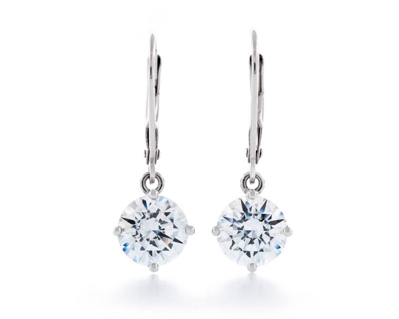 Rund Ideal Diamantschliff 7mm -9mm Simulierter Diamant Cz 925 Sterling Silber Leverback Ohrhänger Rhodiniert Rund Ideal Diamantschliff 7mm -9mm Simulierter Diamant Cz 925 Sterling Silber Leverback Ohrhänger Rhodiniert von JewelryAcacia