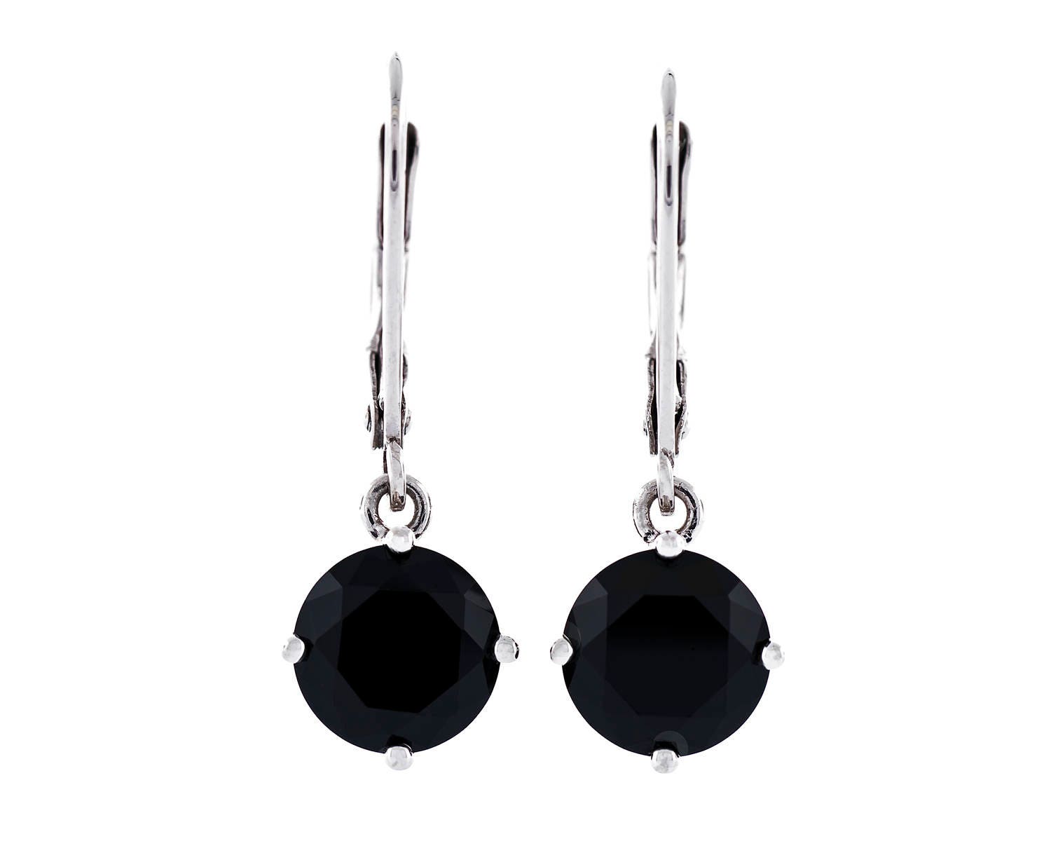 Runde Ideale Diamant-Cut 7, 5 Mm-8Mm Simuliert Eisern Schwarz Diamant Cz 925 Sterling Silber Leverback Baumwinkel Ohrringe Rhodium Vergoldet Runde Ideale Diamant-Cut 7, 5 Mm-8Mm Simuliert Eisern Schwarz Diamant Cz 925 Sterling Silber Leverback Baumwinkel Ohrringe Rhodium Vergoldet von JewelryAcacia