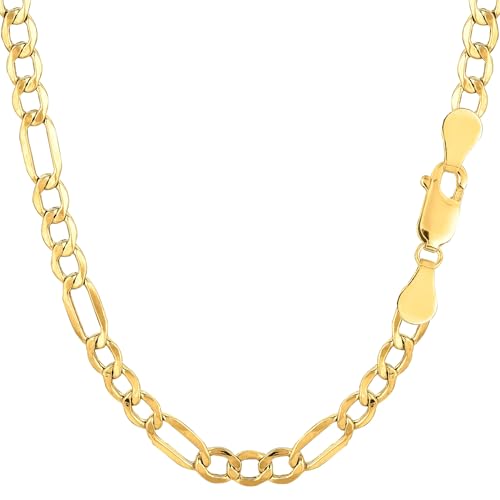 Jewelry Affairs Figarokette, 14 Karat Gelbgold, gefüllt, 4,0 mm, 8.5, Gelbgold, Kein Edelstein von Jewelry Affairs