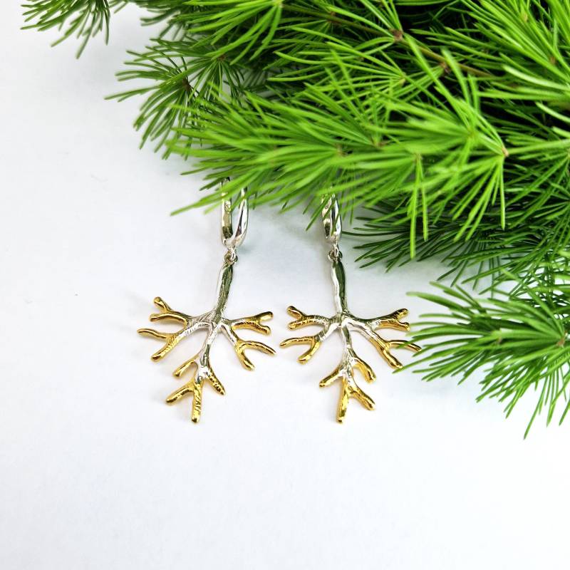 Baumelnde Ohrringe, Baumeln Silber Handgemachter Schmuck, Baum Baumelnde Ohrringe, Baumeln Silber Handgemachter Schmuck, Baum von JewelryAnima