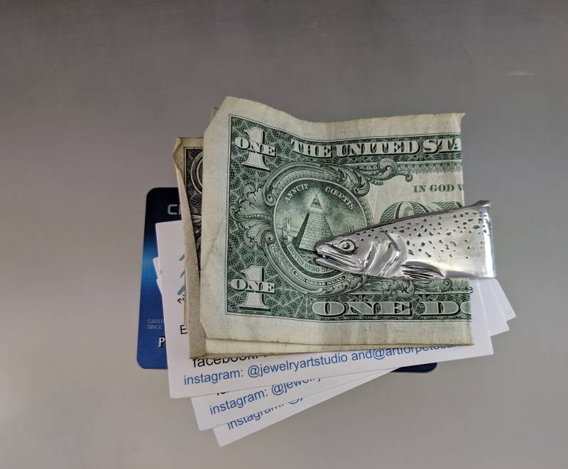 Handgemachte Sterling Silber Geldscheinklammer von JewelryArtStudio