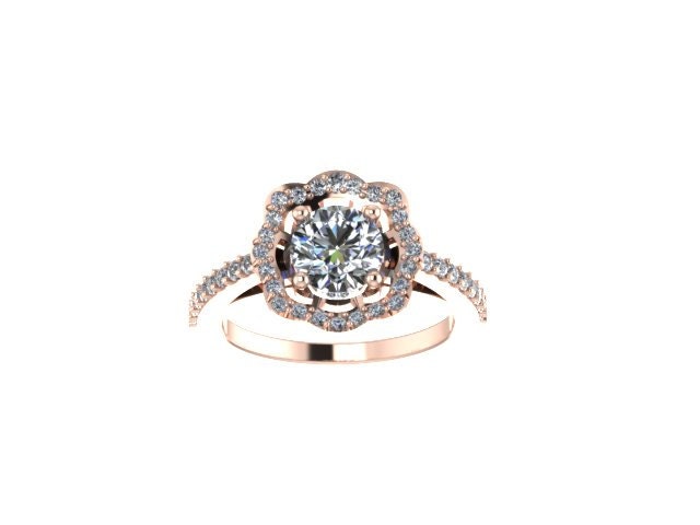 Blume Diamant Verlobungsring F1 Moissonite 14K Rose Gold Mit 6, 5 Mm Moissanite Center Floral Braut Feinen Schmuck -V1078 Blume Diamant Verlobungsring F1 Moissonite 14K Rose Gold Mit 6, 5 Mm Moissanite Center Floral Braut Feinen Schmuck -V1078 von JewelryArtworkByVick