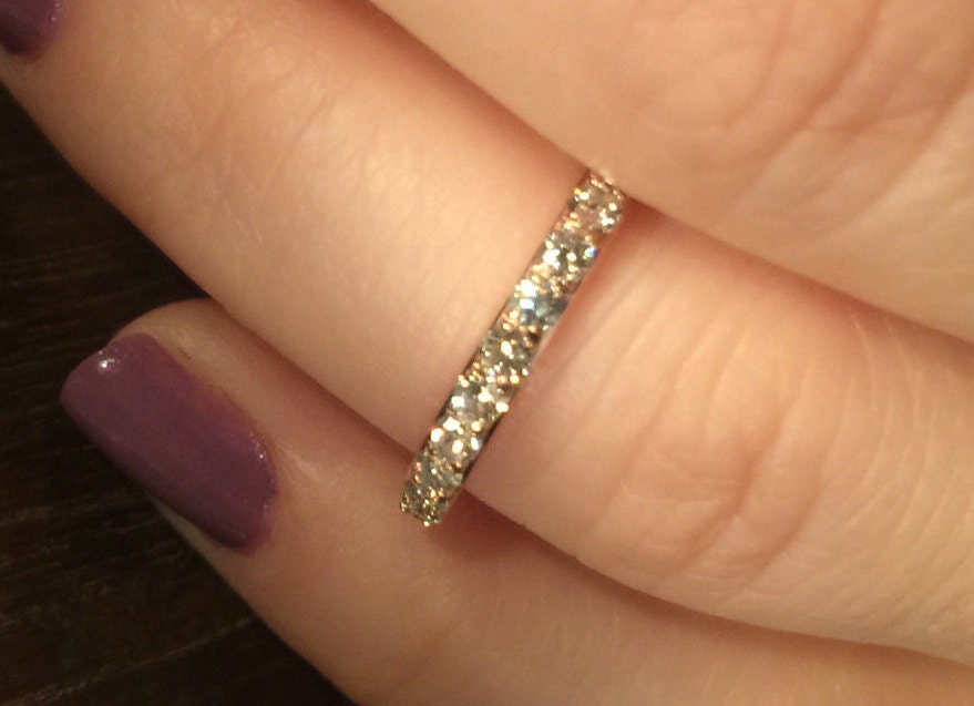 Diamant Passendes Band 14K Roségold Braut Set Damen Schmuck Valentinstag Geschenk Für Sie Edelsteine Hochzeit Natürlicher Ring-V1121 von JewelryArtworkByVick