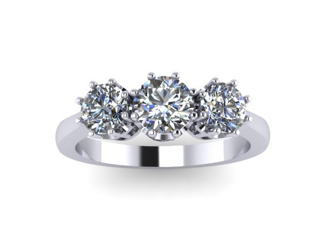 Drei-Stein-Diamant-Band Französisch Stil Feinen Schmuck 14K Weißgold Band Hochzeit Geburtstag Jahrestag Ring Muttertag Geschenk -V1128 Drei-Stein-Diamant-Band Französisch Stil Feinen Schmuck 14K Weißgold Band Hochzeit Geburtstag Jahrestag Ring Muttertag Geschenk -V1128 von JewelryArtworkByVick