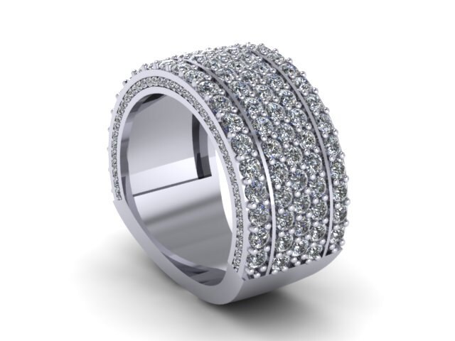 Echte Diamant Band 14K Weißgold Ring Jahrestag Statement Feinen Schmuck Geschenk Ideen Braut Hochzeit Rechte Hand - V1129 Echte Diamant Band 14K Weißgold Ring Jahrestag Statement Feinen Schmuck Geschenk Ideen Braut Hochzeit Rechte Hand - V1129 von JewelryArtworkByVick