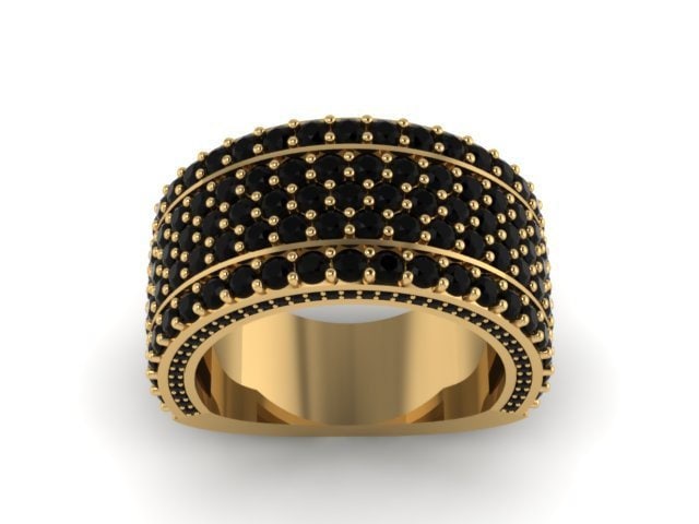 Echte Schwarze Diamant Band 14K Gelbgold Ring Jahrestag Aussage Feinen Schmuck Geschenk Idee Braut Hochzeit Rechte Hand - V1129 Echte Schwarze Diamant Band 14K Gelbgold Ring Jahrestag Aussage Feinen Schmuck Geschenk Idee Braut Hochzeit Rechte Hand - V1129 von JewelryArtworkByVick
