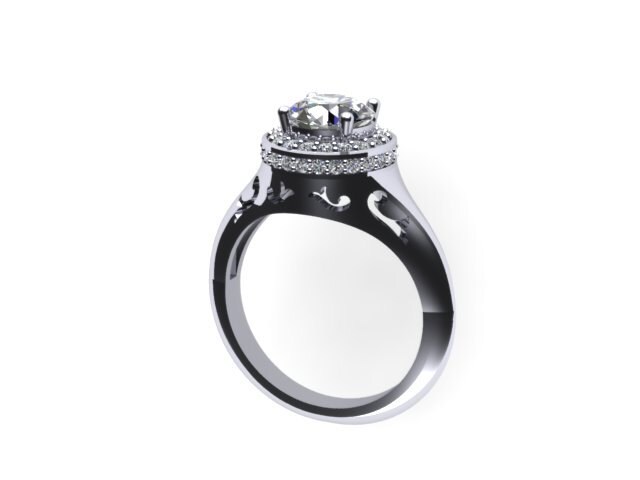 Edwardian Diamant Verlobungsring 14K Weißgold Ehering Mit 7mm Runde Weiß Saphir Zentrum Vintage Feinen Schmuck Einzigartige Ringe - V1031 Edwardian Diamant Verlobungsring 14K Weißgold Ehering Mit 7mm Runde Weiß Saphir Zentrum Vintage Feinen Schmuck Einzigartige Ringe - V1031 von JewelryArtworkByVick