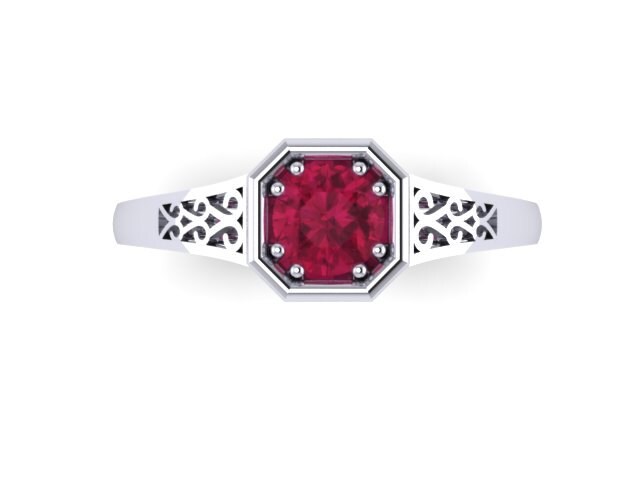 Edwardian Rubin Verlobungsring 14K Weißgold Vintage Ring Mit 5mm Rot Zentrum Feinen Schmuck Einzigartige Edelstein Verlobungsringe - V1118 Edwardian Rubin Verlobungsring 14K Weißgold Vintage Ring Mit 5mm Rot Zentrum Feinen Schmuck Einzigartige Edelstein Verlobungsringe - V1118 von JewelryArtworkByVick
