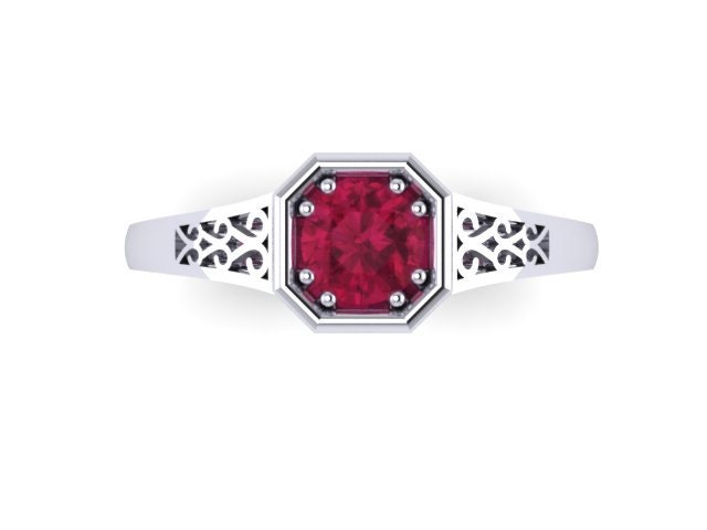 Edwardian Rubin Verlobungsring 14K Weißgold Vintage Ring Mit 5mm Rot Zentrum Feinen Schmuck Einzigartige Edelstein Verlobungsringe - V1118 Edwardian Rubin Verlobungsring 14K Weißgold Vintage Ring Mit 5mm Rot Zentrum Feinen Schmuck Einzigartige Edelstein Verlobungsringe - V1118 von JewelryArtworkByVick