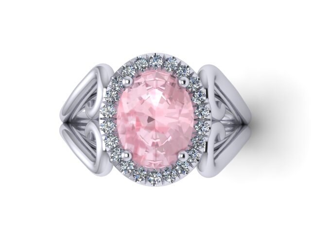 Einzigartige Morganit Verlobungsring Diamant Valentinstag Geschenk Herz Engagment Ring 14 K Weißgold Engagemetn Braut Ringe Etsy -V1137 von JewelryArtworkByVick
