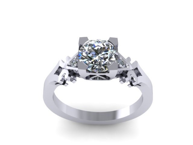 Einzigartige Vintage Verlobungsring Charles & Colvard Für Immer Eine Moissanite 14K Weißgold Diamant Hochzeit Ring Estate Feinen Schmuck - V1135 Einzigartige Vintage Verlobungsring Charles & Colvard Für Immer Eine Moissanite 14K Weißgold Diamant Hochzeit Ring Estate Feinen Schmuck - V1135 von JewelryArtworkByVick
