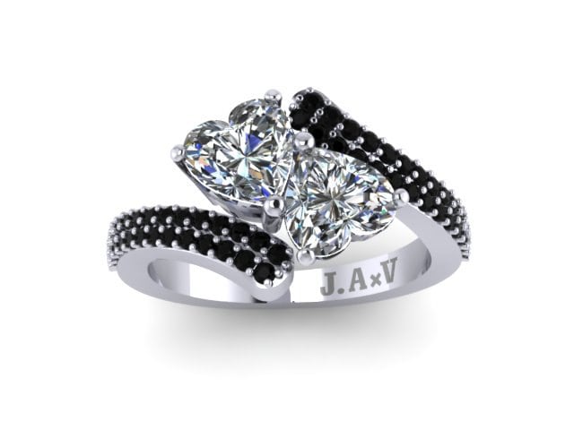 Für Immer Brillante Moissanite Verlobungsring Einzigartige Schwarze Diamant Hochzeit Ring Weiß Gold Verlobung Herz Form Edelsteine -V1101 Für Immer Brillante Moissanite Verlobungsring Einzigartige Schwarze Diamant Hochzeit Ring Weiß Gold Verlobung Herz Form Edelsteine -V1101 von JewelryArtworkByVick