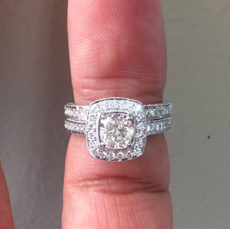 Für Immer Ein Moissanite Verlobungsring Diamant Passende Band 14K Whiet Gold Braut Set Einzigartige Etsy Diamanten - V1149 Für Immer Ein Moissanite Verlobungsring Diamant Passende Band 14K Whiet Gold Braut Set Einzigartige Etsy Diamanten - V1149 von JewelryArtworkByVick