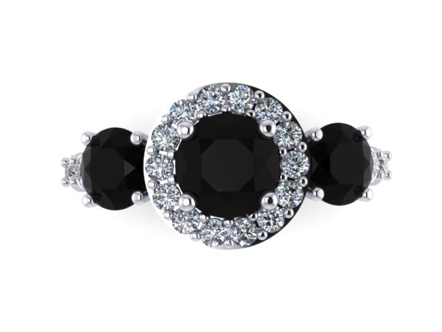 Halo Diamant Verlobungsring 14K Weißgold Ehering Damen Schmuck Valentinstag Geschenk Natürliche Schwarze Center Etsy Feine Juwel-V1120 Halo Diamant Verlobungsring 14K Weißgold Ehering Damen Schmuck Valentinstag Geschenk Natürliche Schwarze Center Etsy Feine Juwel-V1120 von JewelryArtworkByVick