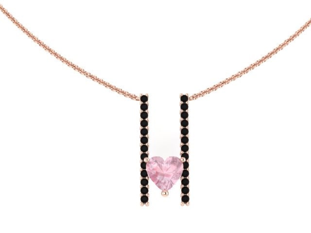 Herz Form Morganit Halskette Schwarz Diamant 14K Rose Gold Edelstein Geschenk Ideen Einzigartiges Geschenk-V1094 Herz Form Morganit Halskette Schwarz Diamant 14K Rose Gold Edelstein Geschenk Ideen Einzigartiges Geschenk-V1094 von JewelryArtworkByVick