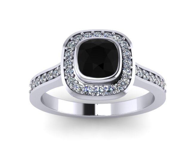 Kissen Geschnitten Natürliche Schwarze Diamant Verlobungsring Halo Hochzeit 14K Weißgold Braut Ring Einzigartige Verlobungsringe Feinen Schmuck-V1092 Kissen Geschnitten Natürliche Schwarze Diamant Verlobungsring Halo Hochzeit 14K Weißgold Braut Ring Einzigartige Verlobungsringe Feinen Schmuck-V1092 von JewelryArtworkByVick