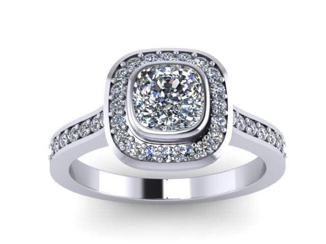 Kissen Geschnitten Verlobungsring Halo Diamant Ehering 14K Weißgold Charles & Colvard Für Immer Brillante Moissanite Ctr Valentine-V1092 Kissen Geschnitten Verlobungsring Halo Diamant Ehering 14K Weißgold Charles & Colvard Für Immer Brillante Moissanite Ctr Valentine-V1092 von JewelryArtworkByVick